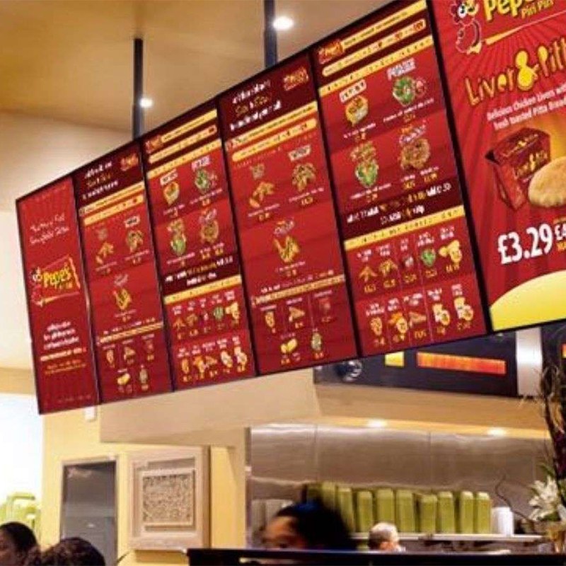 Digital Menu Board in KFC McDonald